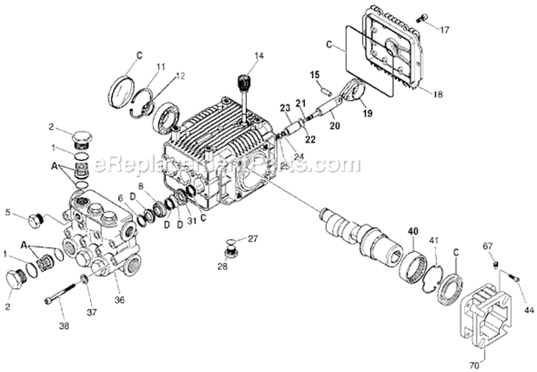 Page B Diagram and Parts List for ZR2700 Type 0 DeVilbiss Pressure Washer