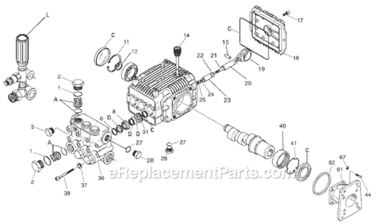 Page A Diagram and Parts List for ZR3200 Type 0 DeVilbiss Pressure Washer