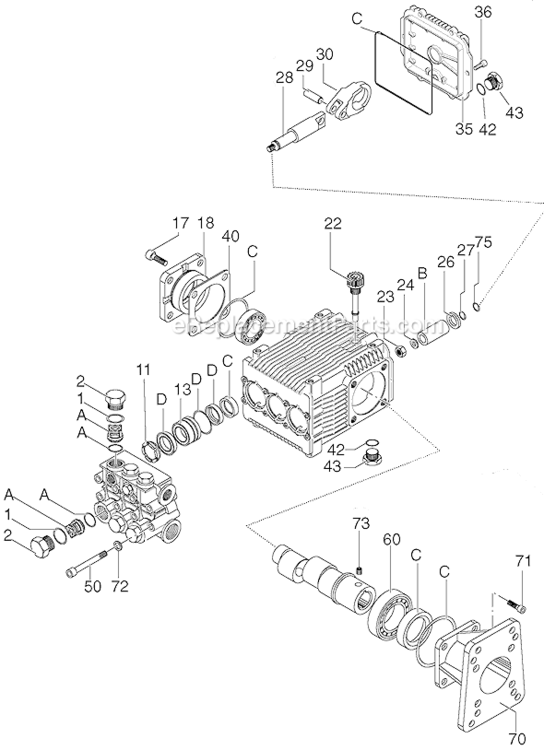 Page A Diagram and Parts List for ZR3700 Type 0 DeVilbiss Pressure Washer