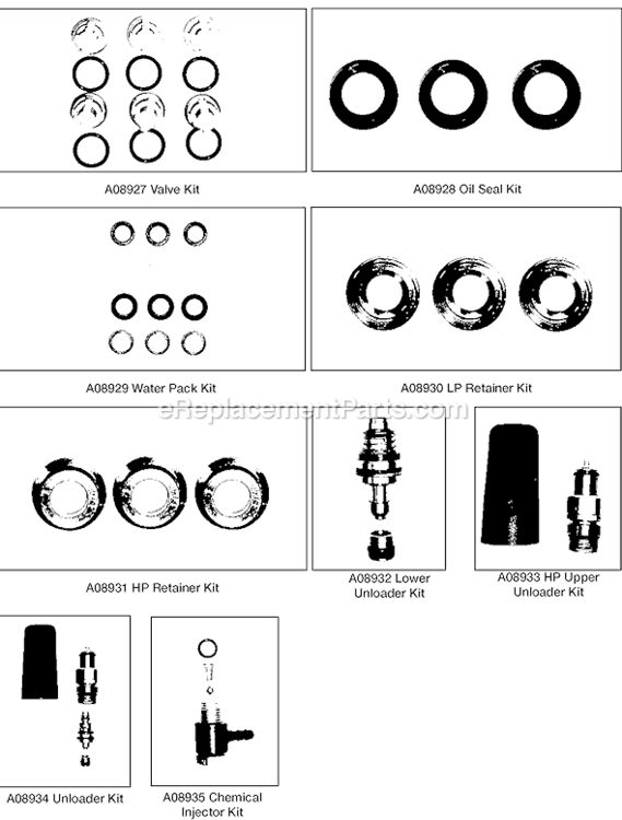 Page C Diagram and Parts List for ZR3700 Type 1 DeVilbiss Pressure Washer