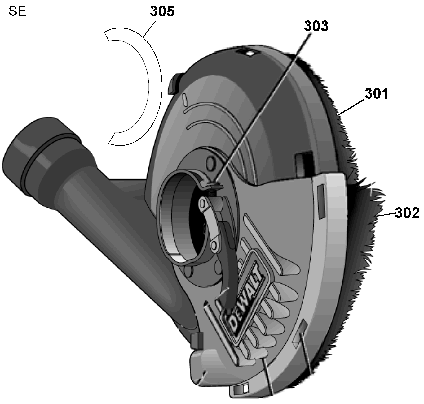 Shroud Diagram and Parts List for DWE46152 1 DeWALT Grinder
