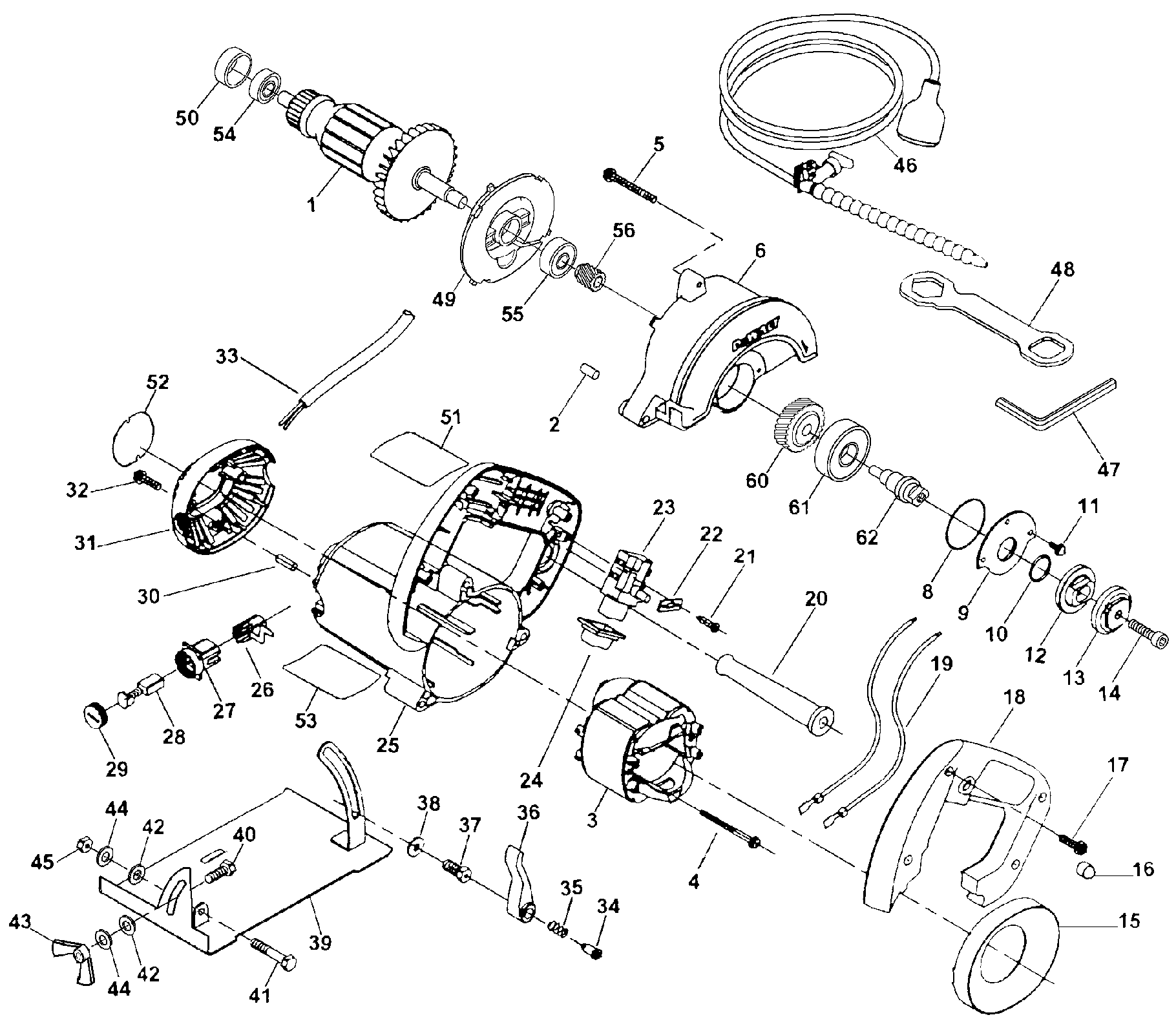 Page A Diagram and Parts List for DW861B-AR 3 DeWALT Tile Saw