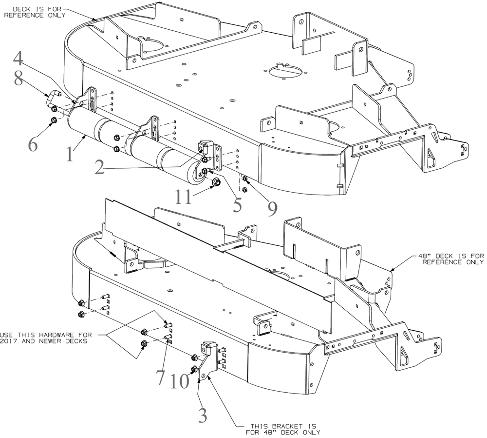 Replacement Parts Diagram and Parts List for DXGXC30052 (59C30052000)(2021) DeWALT Lawn Tractor Accessories