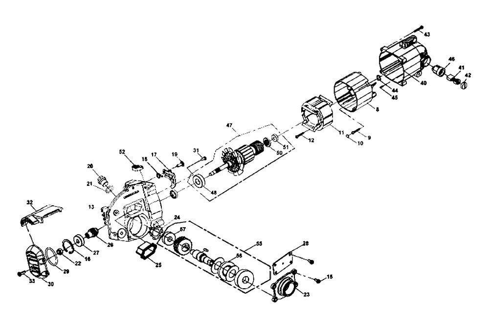 Fig-0 Diagram and Parts List for DWS353T Type-1 DeWALT Saw