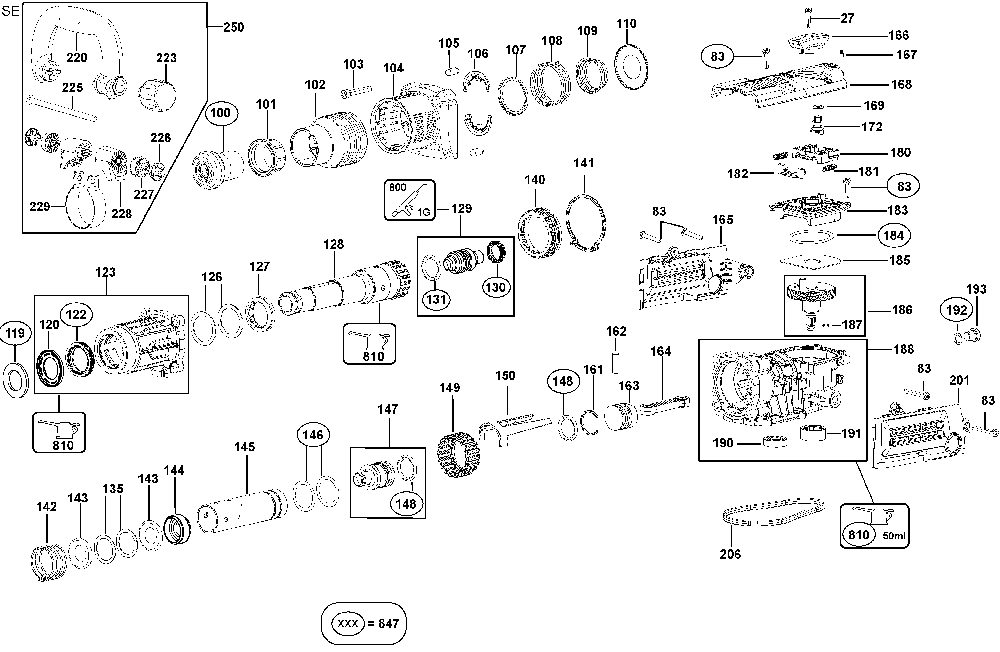 Page A Diagram and Parts List for D25831K-B2 Type 2 DeWALT Hammer Drill