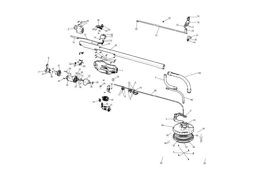 Exploded Diagram N Diagram and Parts List for DWE7800 Type 1 DeWALT Sander Polisher