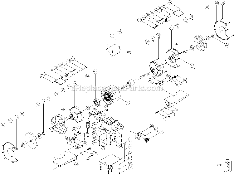 Page A Diagram and Parts List for DW758 Type 3 DeWALT Angle Grinder
