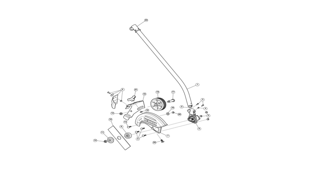 Exploded Diagram A Diagram and Parts List for DWOAS4ED Type 0 DeWALT Edger