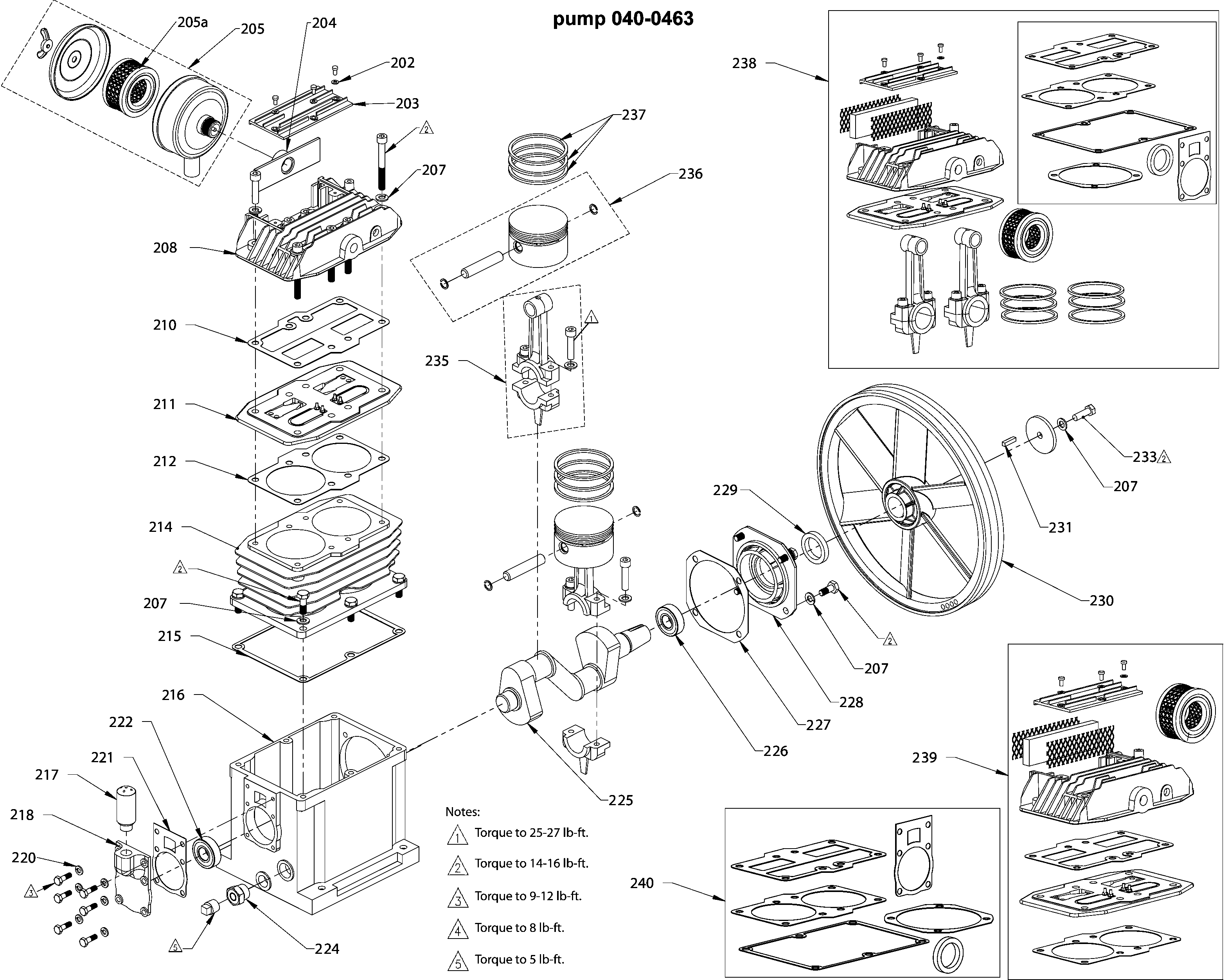 PUMP Diagram and Parts List for DXCMTB5590856 Type 0 DeWALT Compressor