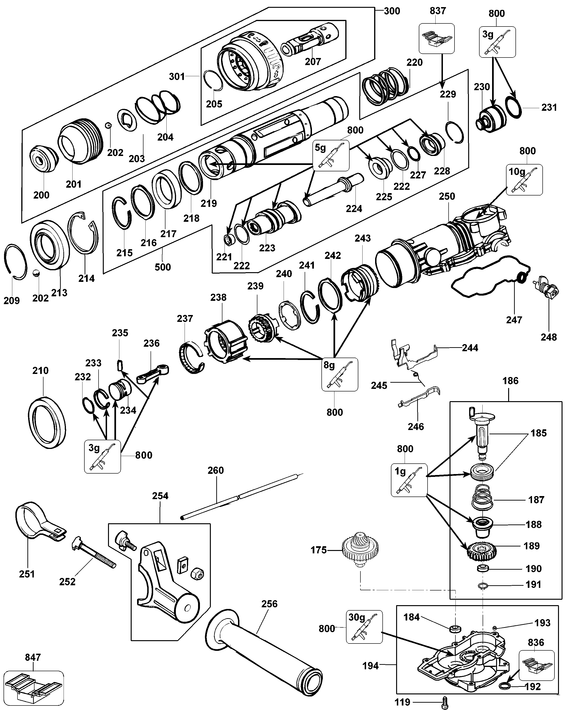 Page A Diagram and Parts List for D25404K 2 DeWALT Electric Drill