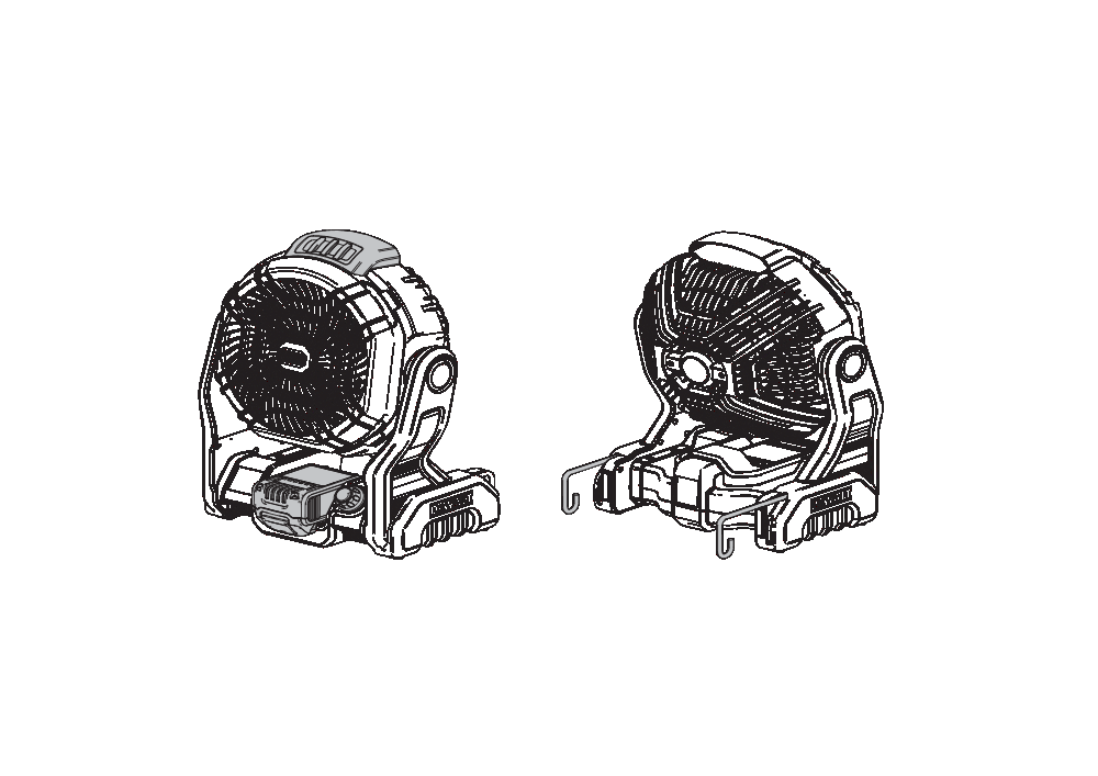 Diagram Diagram and Parts List for DCE512B Type 1 DeWALT Industrial Fan / Circulator