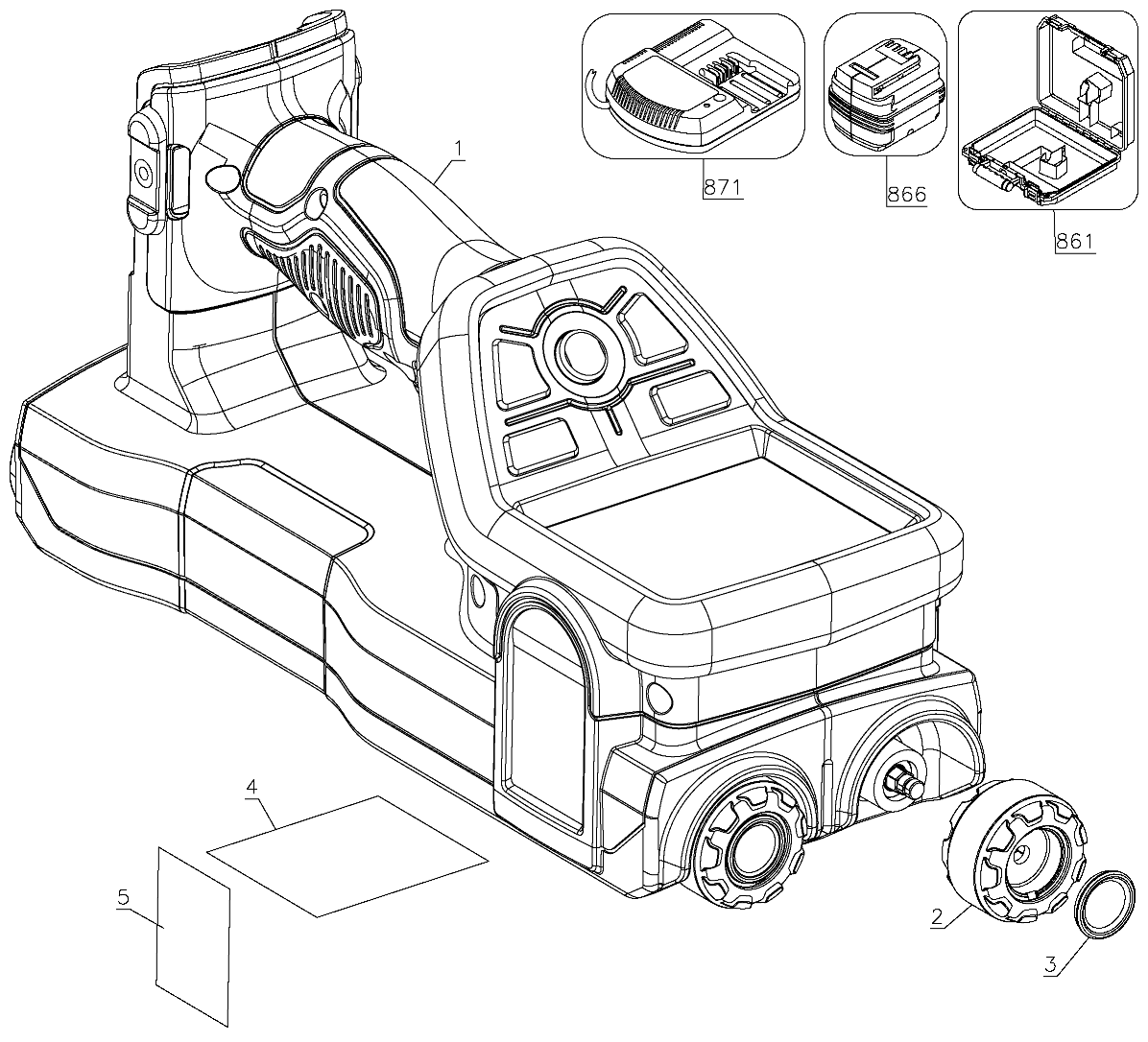Default Diagram and Parts List for DCT419S1 Type 1 DeWALT Impact Driver