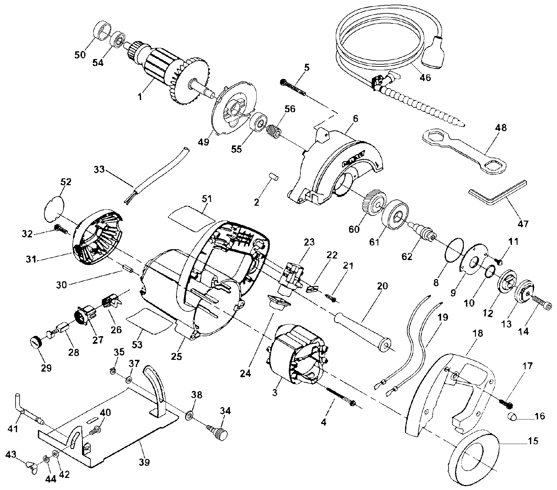 Page A Diagram and Parts List for DW861B-AR 4 DeWALT Tile Saw