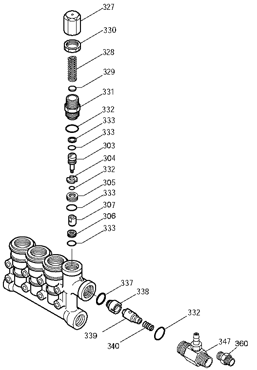 UNLOADER Diagram and Parts List for DXPW60603 Type 0 DeWALT Pressure Washer