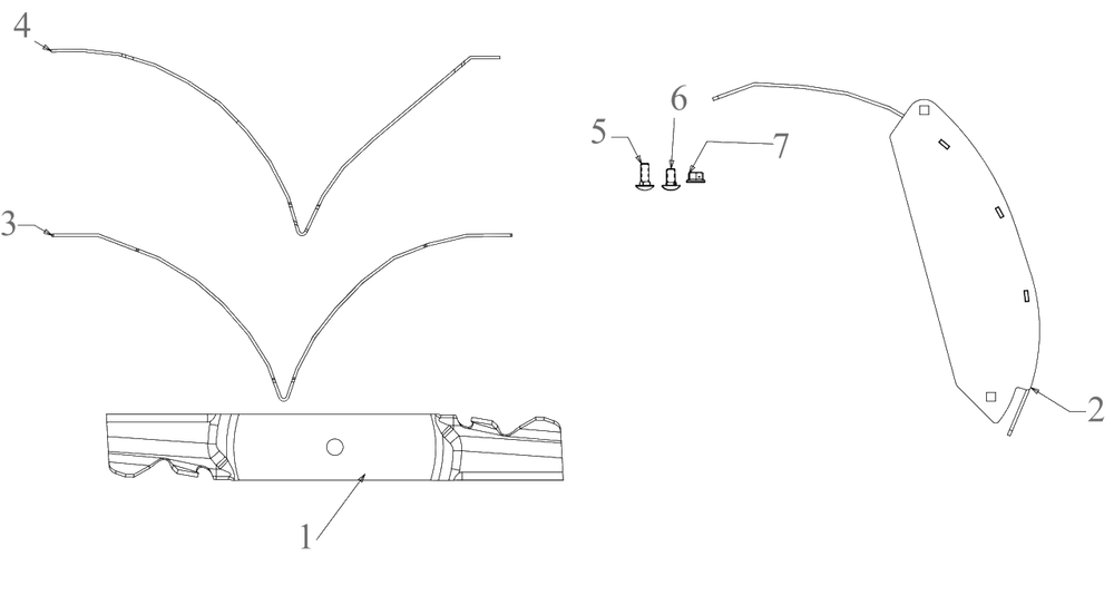 General Assembly Diagram and Parts List for DXGXB70066 (19B70066000)(2021) DeWALT Lawn Tractor Accessories