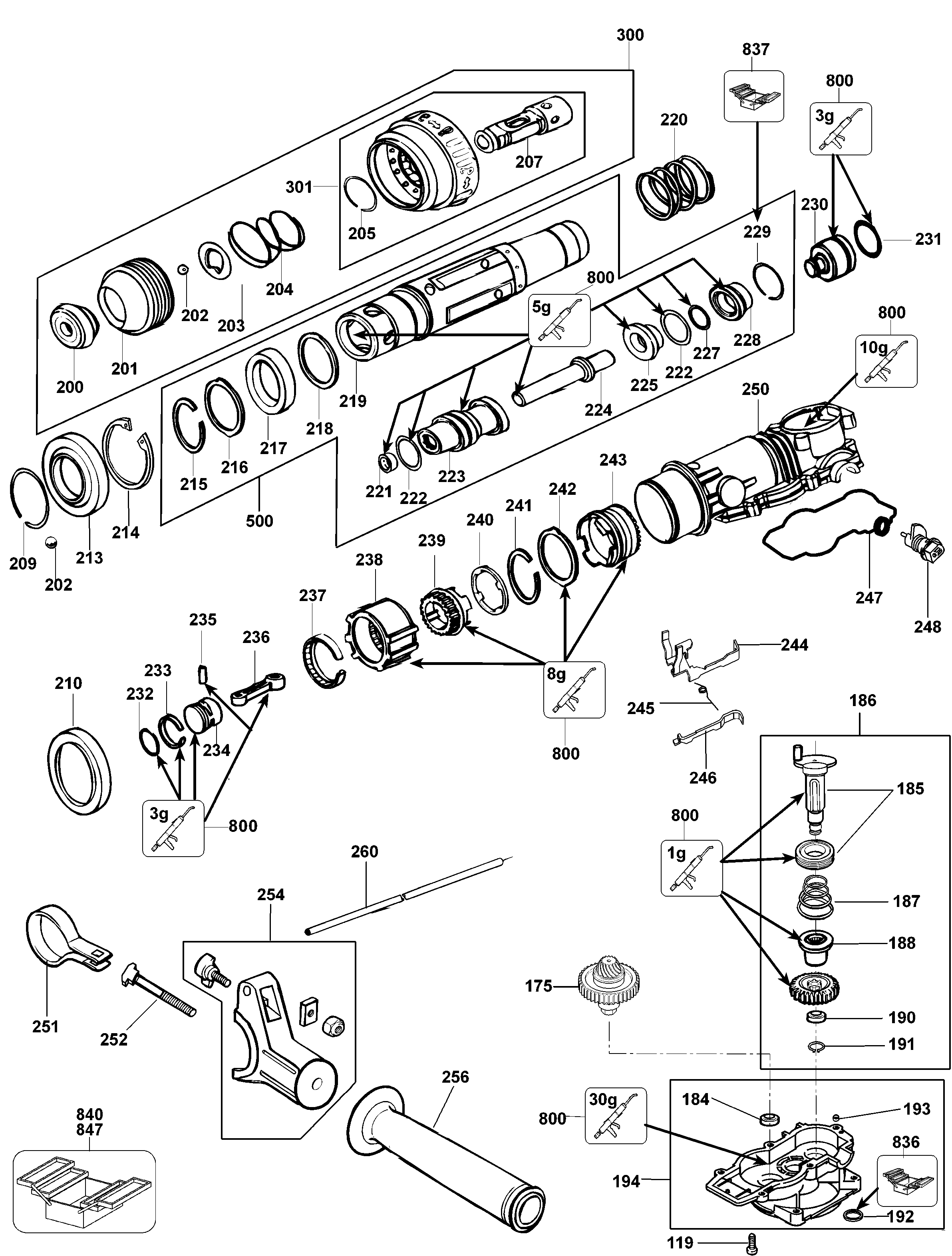 Page B Diagram and Parts List for D25404K 3 DeWALT Electric Drill