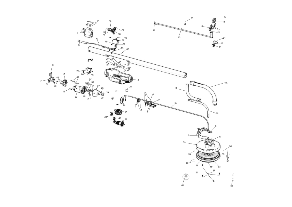 Exploded Diagram G Diagram and Parts List for DWE7800 Type 1 DeWALT Sander Polisher