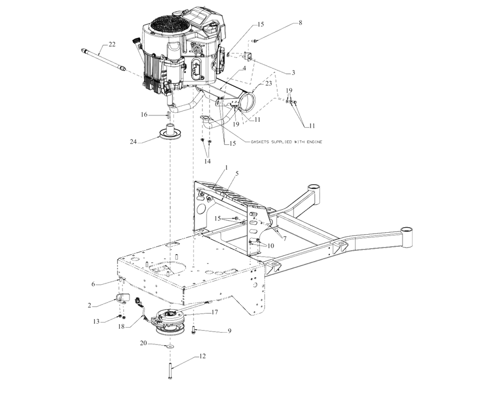 Pto Clutch Diagram and Parts List for DXGHW48P (55RI6HN6038)(2021) DeWALT Lawn Mower