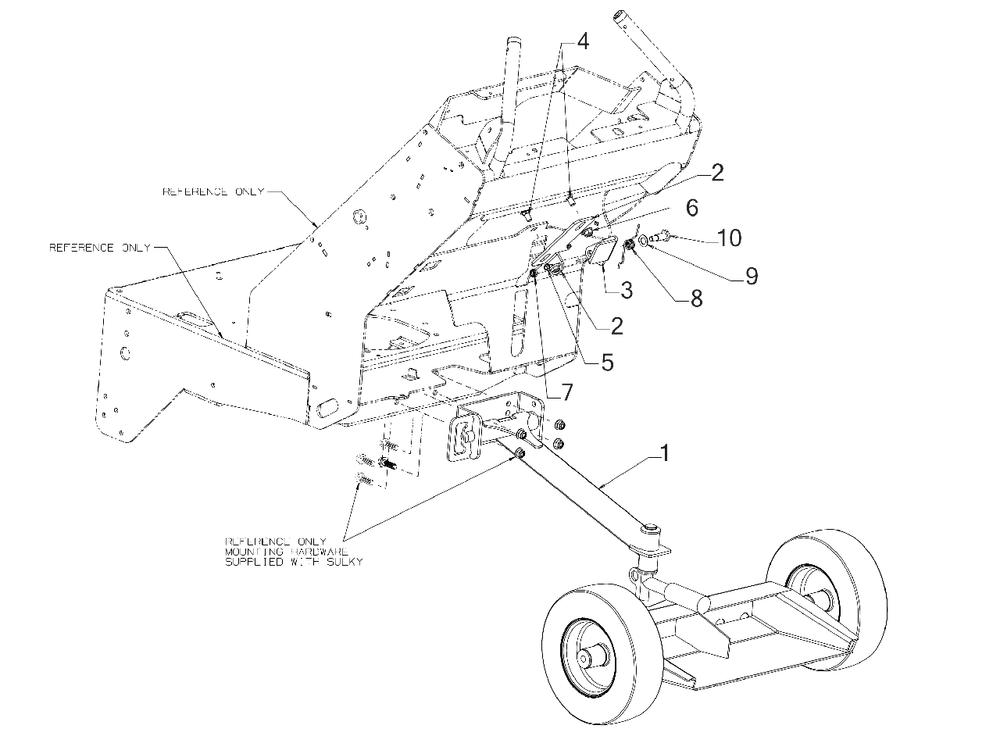 General Assembly Diagram and Parts List for DXGXA50009 (59A50009000)(2021) DeWALT Lawn Tractor Accessories