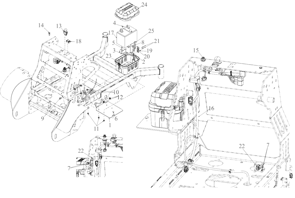 Electrical Diagram and Parts List for DXGX554P (53AL8CS7038)(2021) DeWALT Lawn Tractor