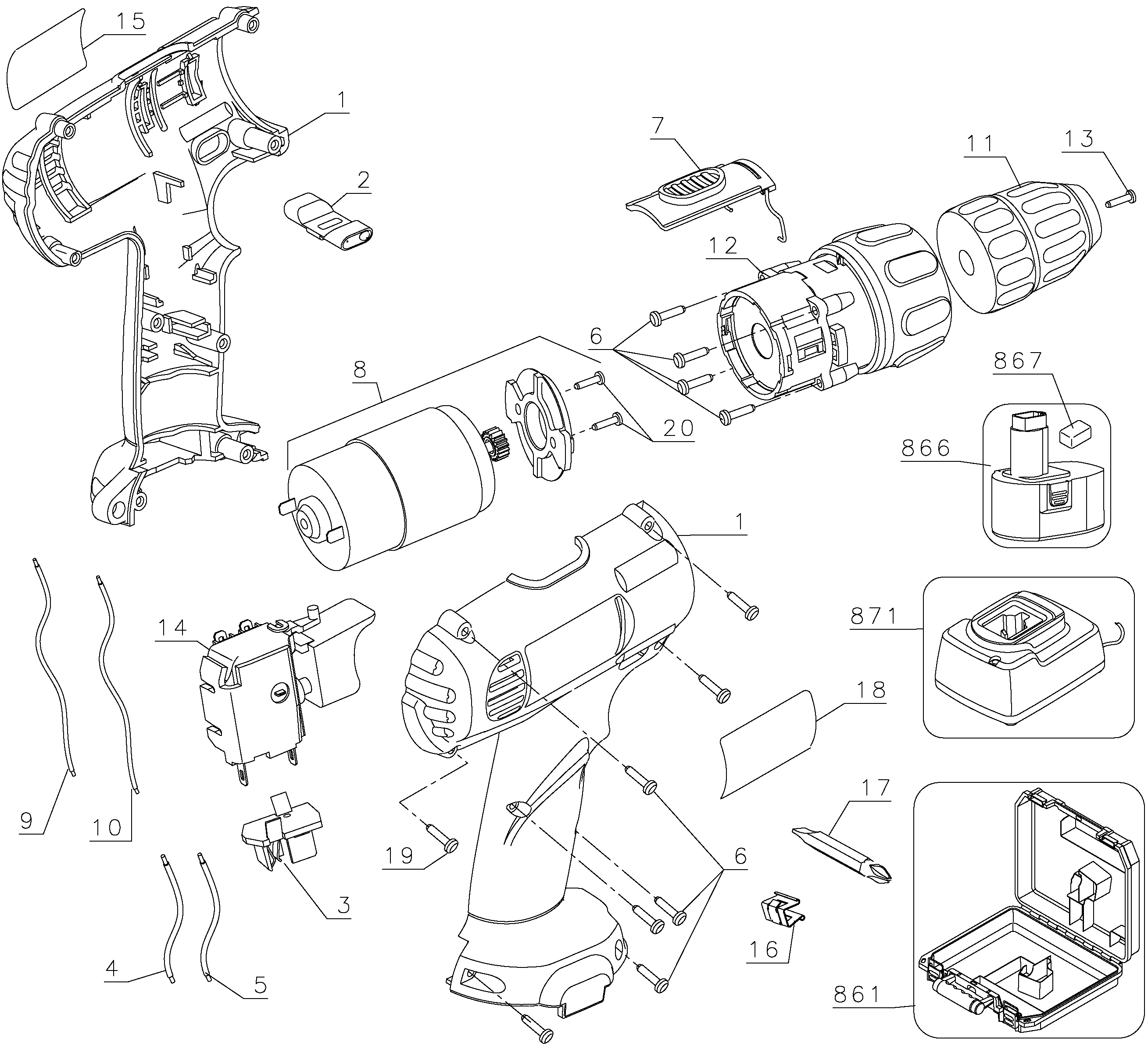 Page A Diagram and Parts List for DW926K-2 2 DeWALT Boring Machine