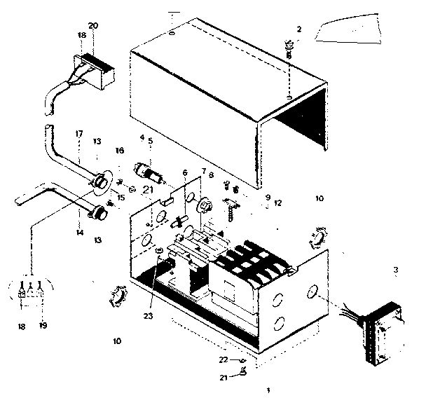 Magnetic Starter Assembly Diagram and Parts List for 3436  DeWALT Chop Saw
