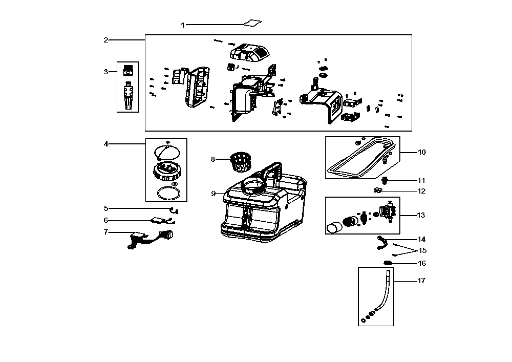Diagram Diagram and Parts List for DCE6820B Type 1 DeWALT Compressor