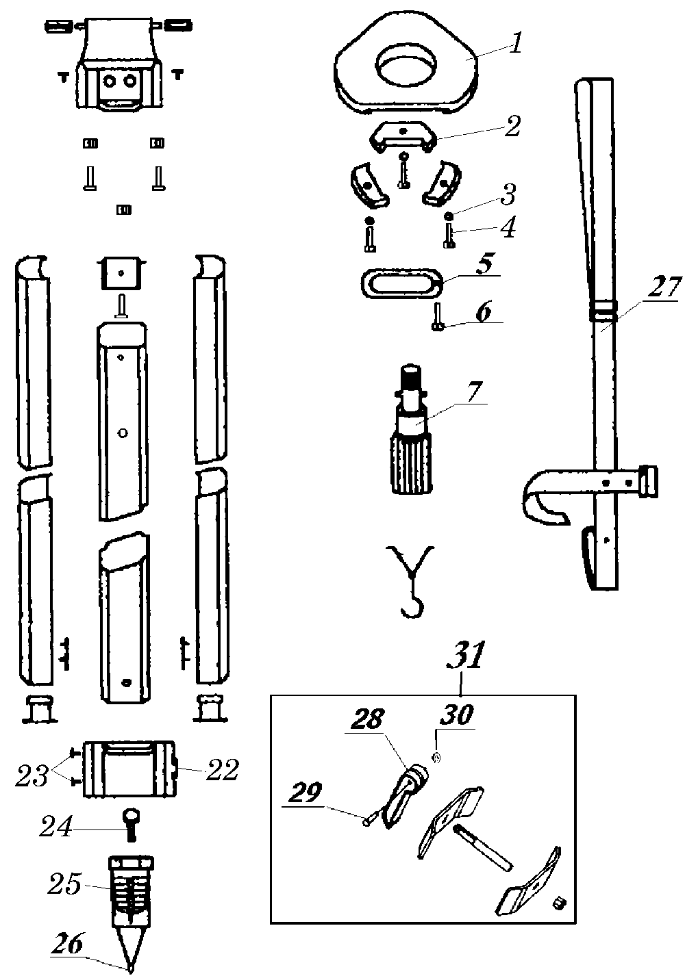 Exploded Diagram A Diagram and Parts List for DE0736 Type 1 DeWALT Miscellaneous