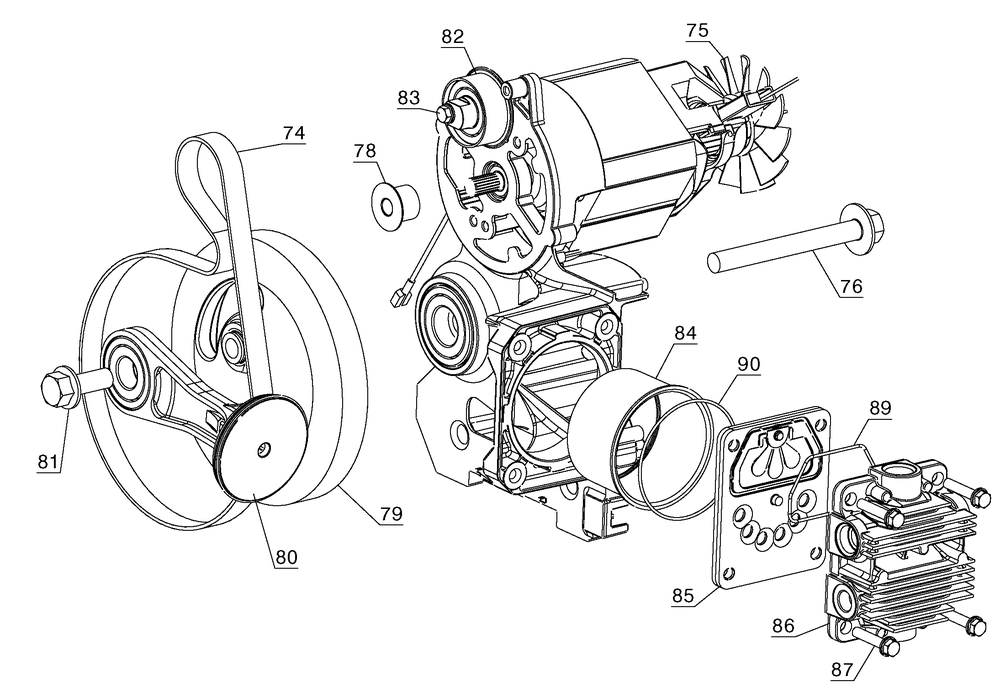Diagram Diagram and Parts List for D55168R Type 10 DeWALT Compressor