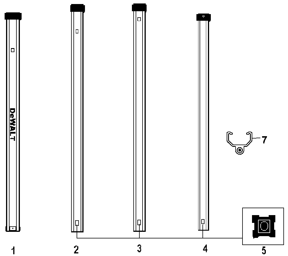 Exploded Diagram A Diagram and Parts List for DE0734 Type 1 DeWALT Miscellaneous