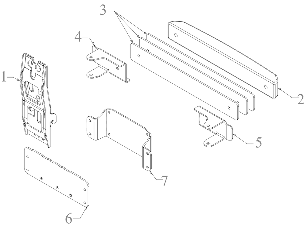 Platform Diagram and Parts List for DXGXA70004 (49A70003038)(2021) DeWALT Lawn Tractor Accessories
