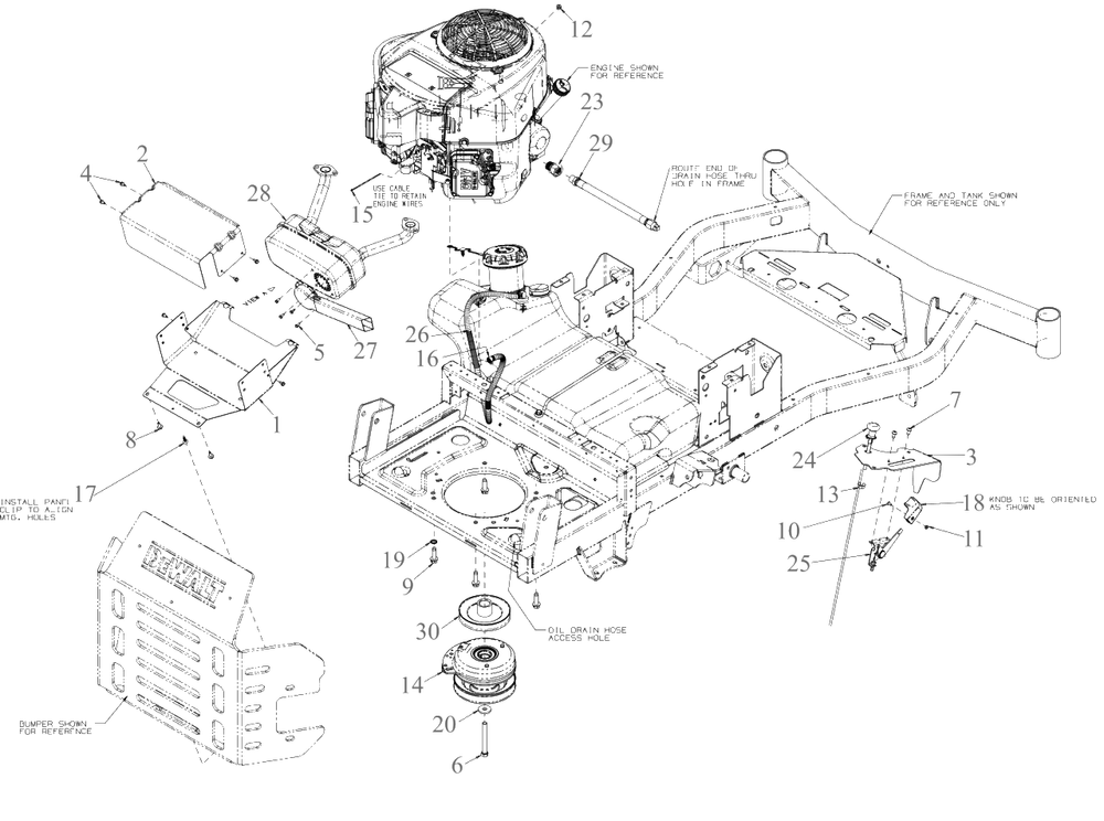 Engine Accessories Diagram and Parts List for DXGZ148P (47AHBCA6038)(2022) DeWALT Lawn Tractor