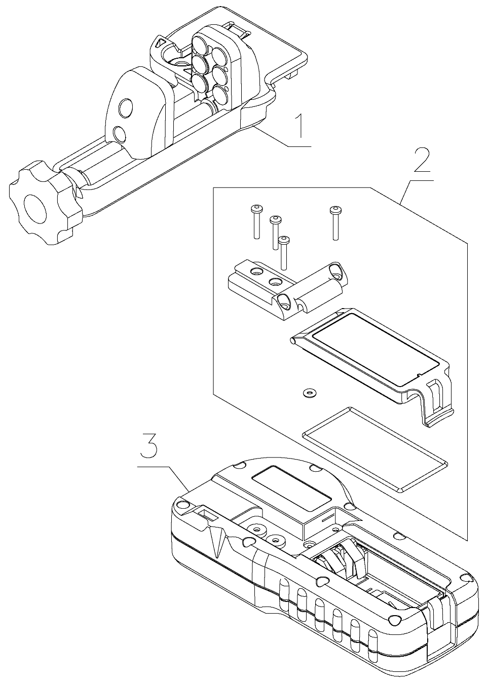 Default Diagram and Parts List for DW0742 Type 1 DeWALT Laser Level