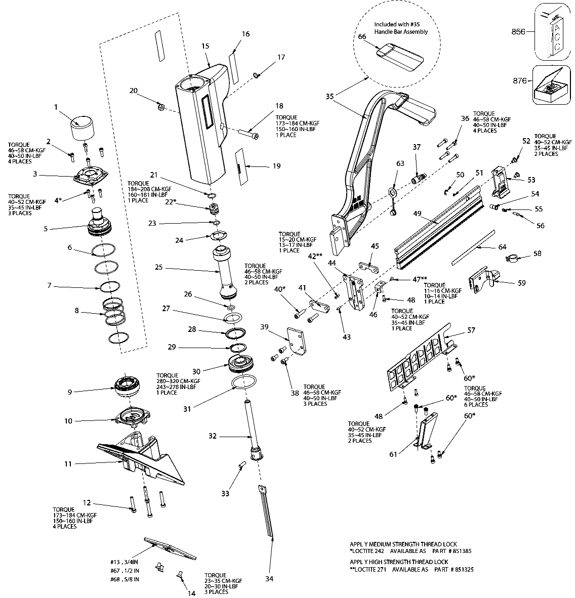Default Diagram and Parts List for DWFP12569 Type 0 DeWALT 