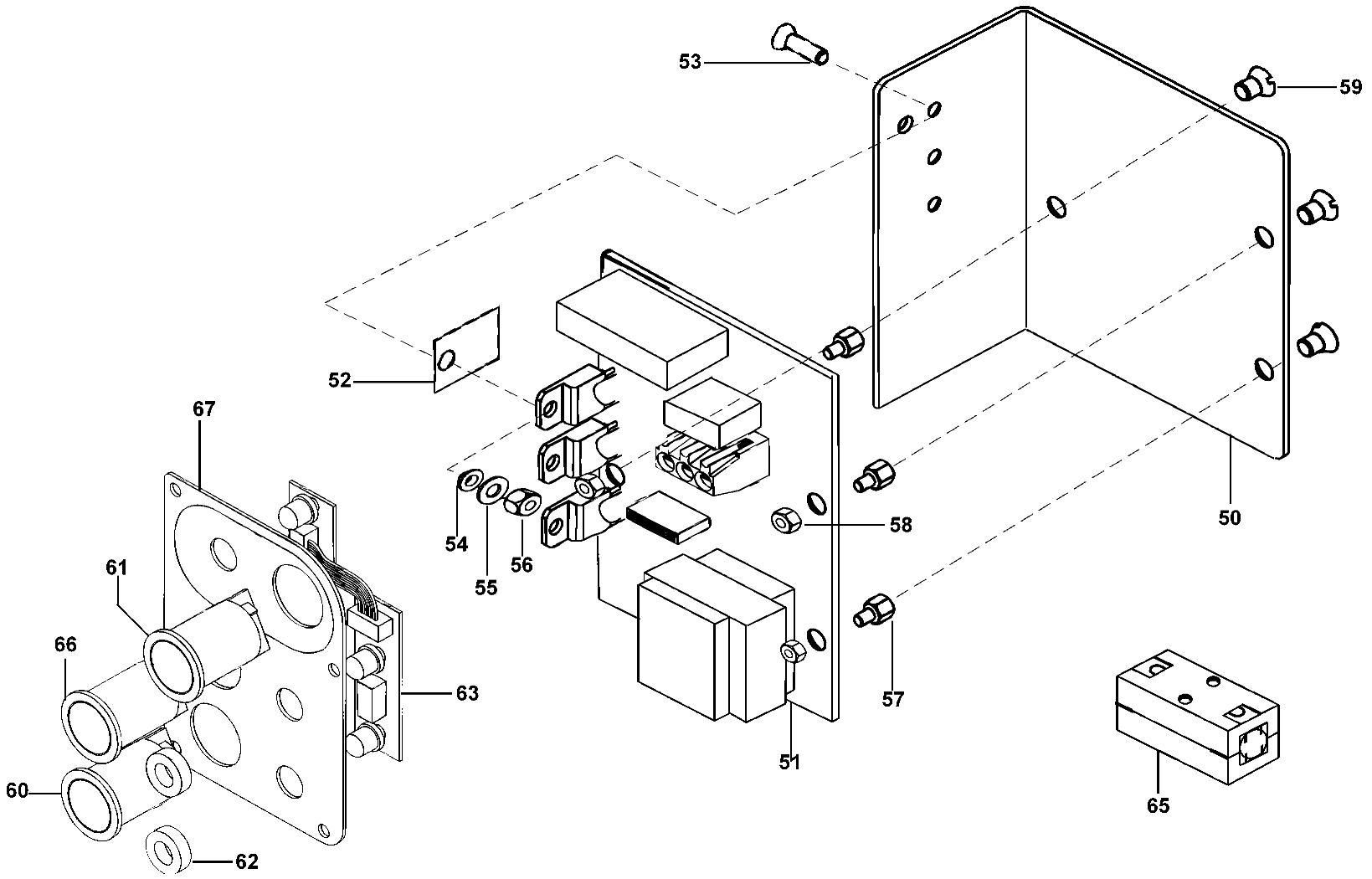 Default 3 Diagram and Parts List for D21620K-B3 Type 1 DeWALT Boring Machine