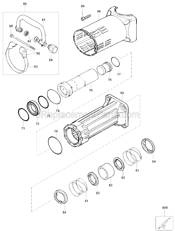 Page C Diagram and Parts List for D25941 Type 2 DeWALT Hammer Drill