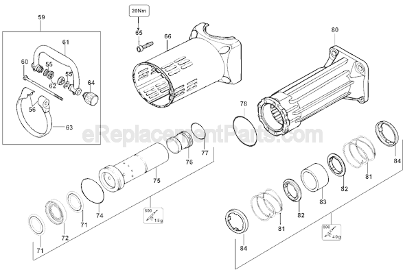 Page C Diagram and Parts List for D25941 Type 3 DeWALT Hammer Drill