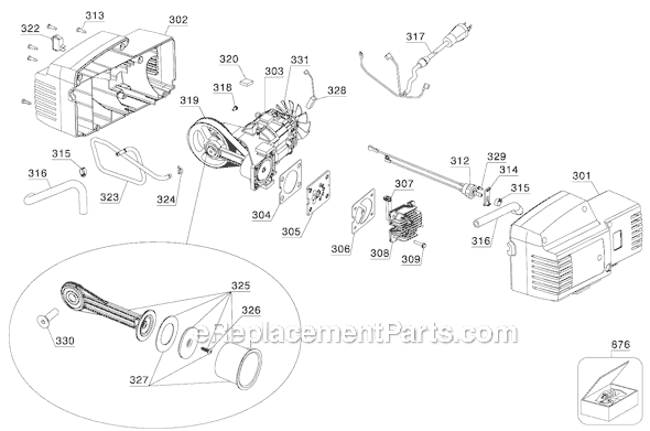 Page B Diagram and Parts List for D55141 Type 5 DeWALT Compressor