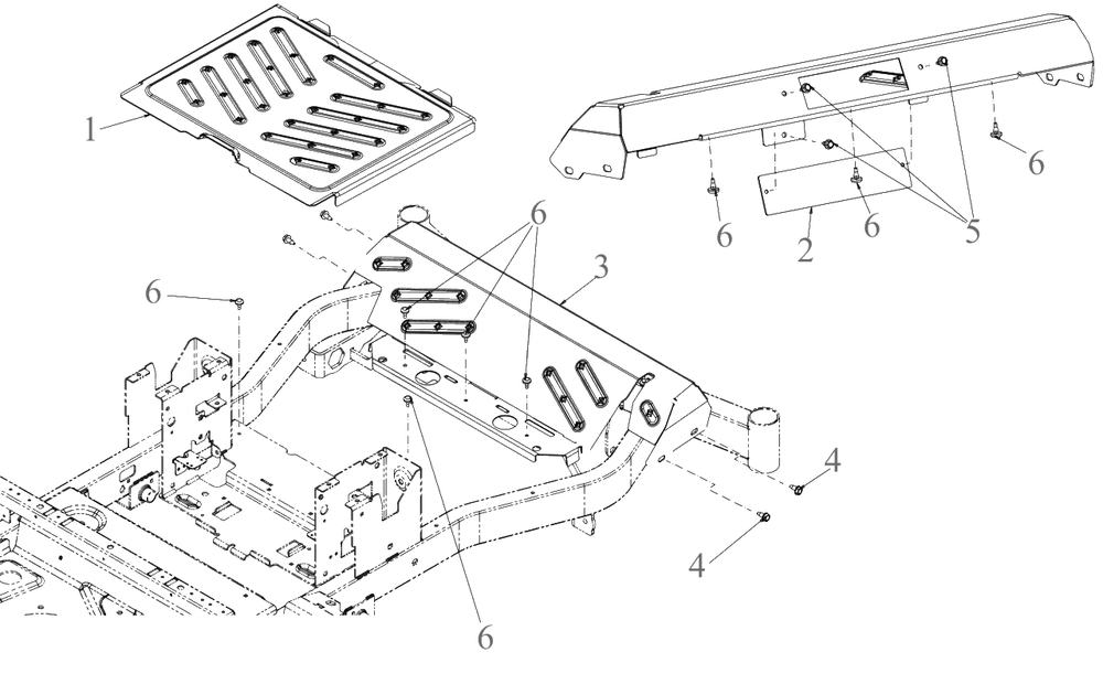 Floorboard Diagram and Parts List for DXGZ160P (47AHBCA8038)(2021) DeWALT Lawn Tractor