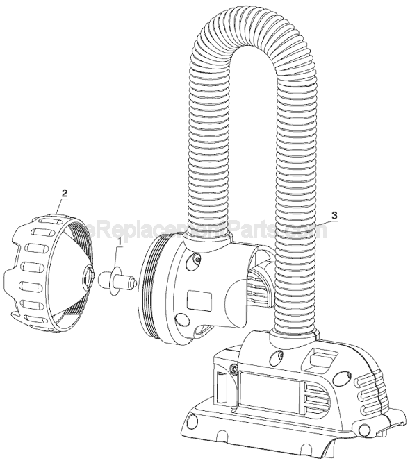 Page A Diagram and Parts List for DC509 Type 1 DeWALT Worklight & Flashlight