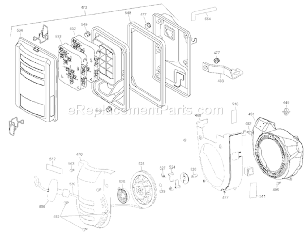 Page A Diagram and Parts List for DG6300BC Type 1 DeWALT Generator