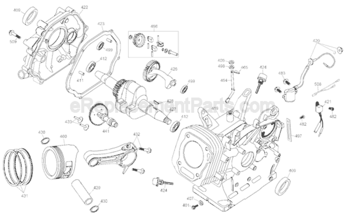 Page D Diagram and Parts List for DG7000B  DeWALT Generator