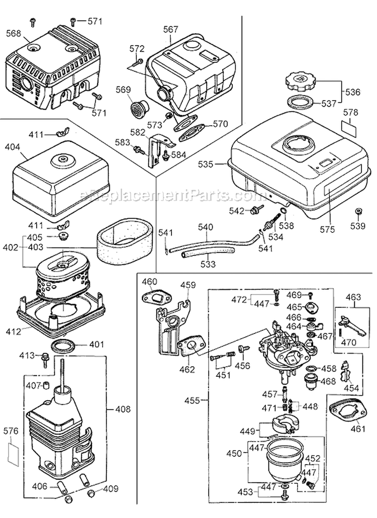 Page B Diagram and Parts List for DP2800 Type 1 DeWALT Pressure Washer