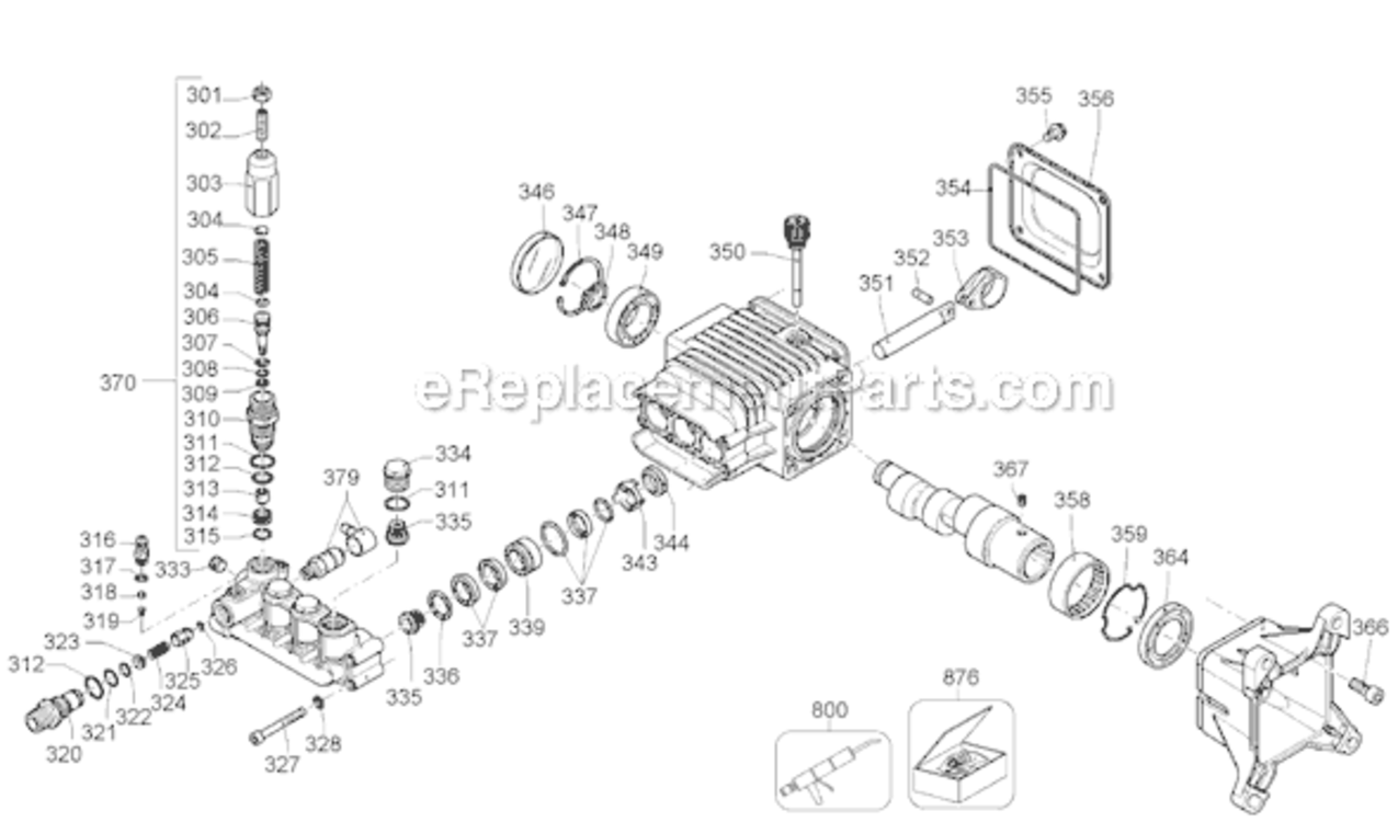 Page C Diagram and Parts List for DP3750 Type 1 DeWALT Pressure Washer