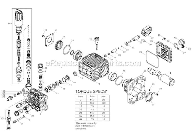 Page F Diagram and Parts List for DP3900 Type 1 DeWALT Pressure Washer