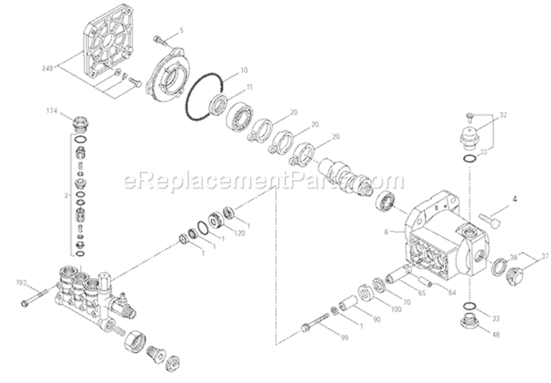 Page A Diagram and Parts List for DPD3300 Type 1 DeWALT Pressure Washer