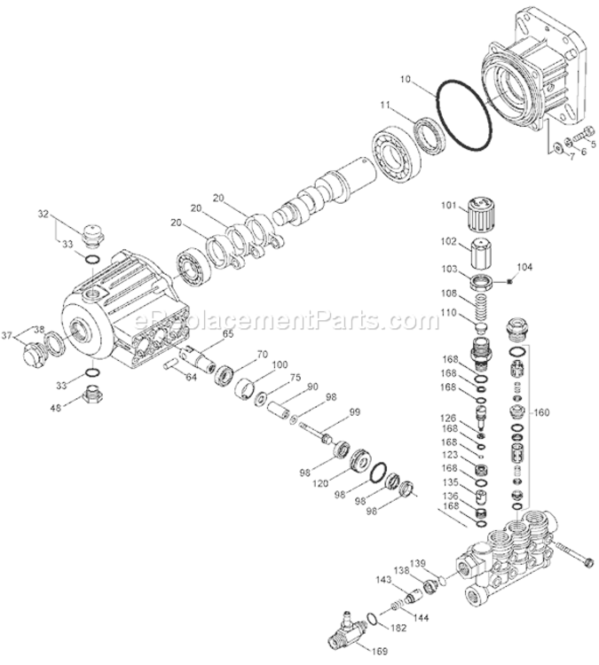 Page A Diagram and Parts List for DPD3800 Type 1 DeWALT Pressure Washer