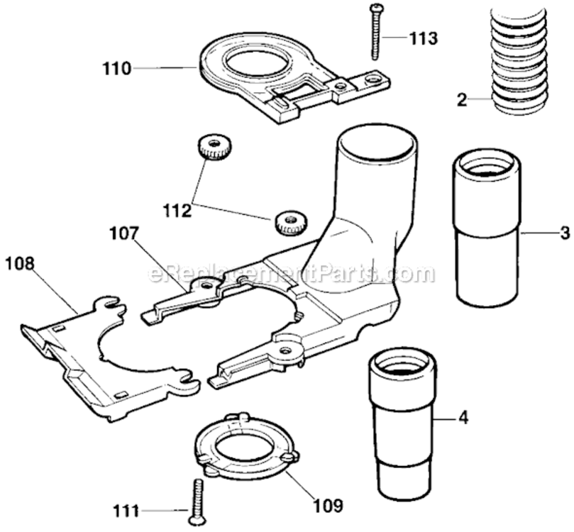 Page A Diagram and Parts List for DW6915 Type 1 DeWALT Utility Vacuum