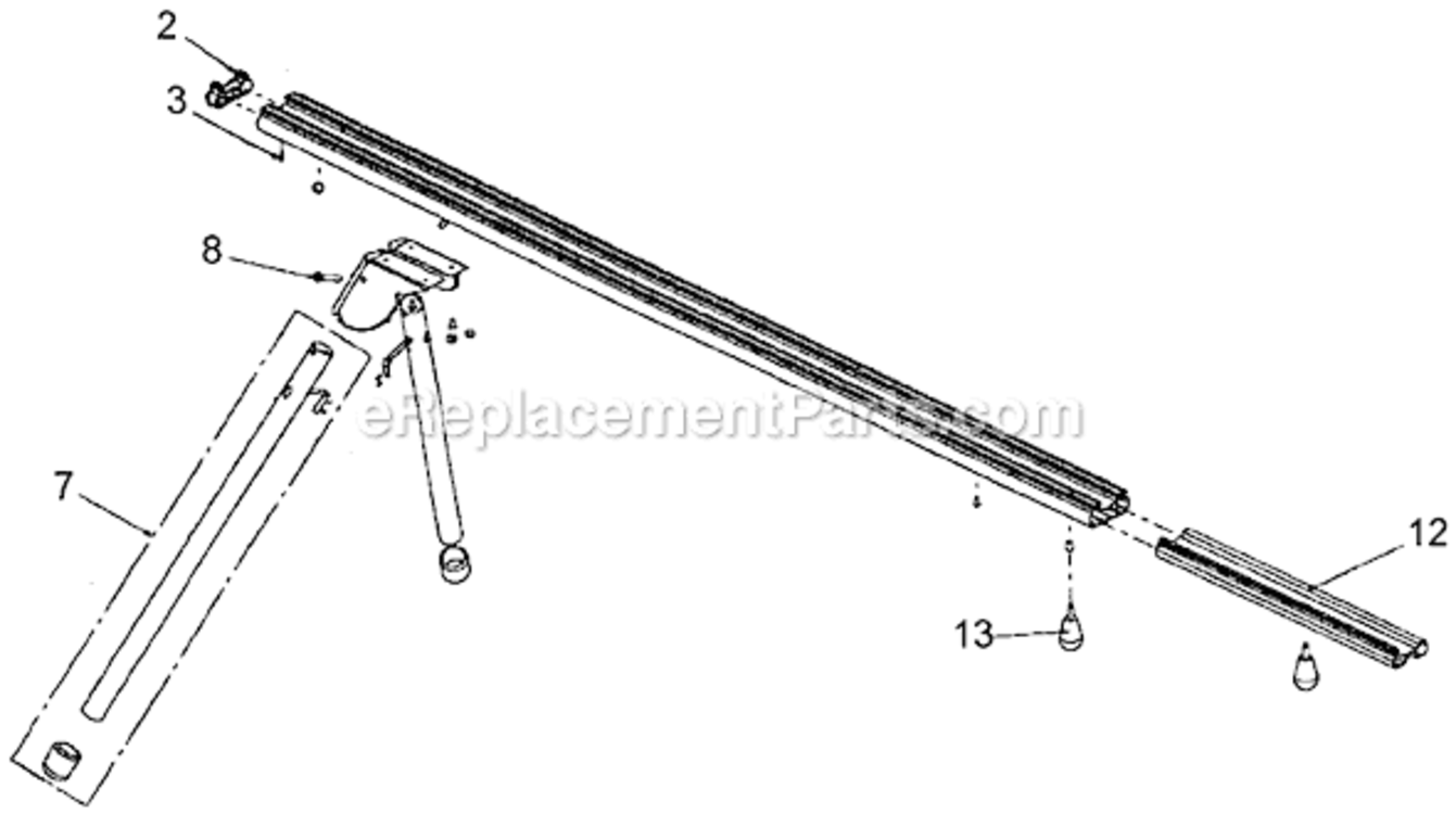 Page A Diagram and Parts List for DW7304 Type 1 DeWALT Miter Saw