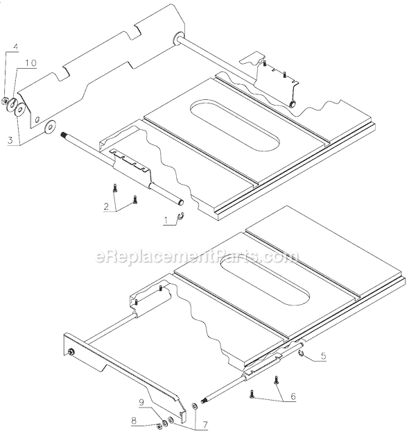 Page A Diagram and Parts List for DW7441 Type 1 DeWALT Tool Stand & Cart